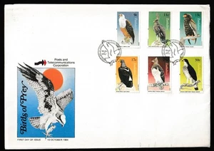 1984 ZIMBABWE BIRDS OF PREY FDC  WITH HARARE FDI HANDSTAMP SG Nos 647 - 652 - Picture 1 of 1