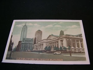 New York City - Public Library - Fifth Ave & 42nd St - Posted 1938 - Picture 1 of 2