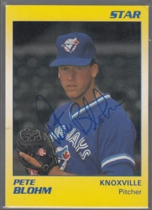 Pete Blohm 1990 Star Knoxville Blue Jays #1 automático TTM/IP firmado autografiado - Imagen 1 de 2