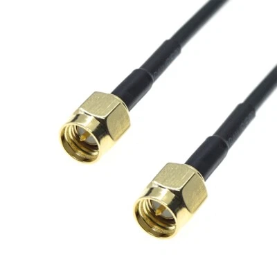 SMA male to SMA male plug connector lot RF Coax Pigtail Coaxial Cable RG174 - Image 1 of 2