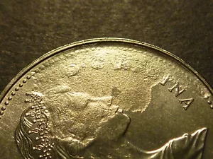 Canada 1984 Choice BU 50-cent, very large strike-through error - Picture 1 of 4