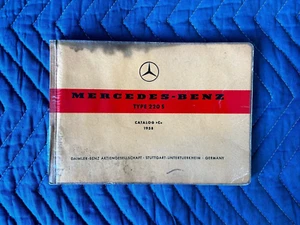 Mercedes Benz 220S Ponton Coupe or Cabrilet Parts Picture Catalog (1958) - Picture 1 of 3