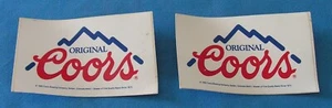 Vintage 1992 Coors Brewing Company - Classic COORS Logo Stickers - lot of 2 - Picture 1 of 4