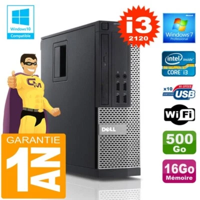 PC DELL 990 SFF Core I3-2120 RAM 16GB Disco 500GB Wifi W7 - Imagen 1 de 4