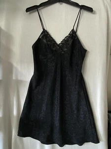 Abito slip raso Val Mode lingerie taglia media bambola bambino camicia da notte nera - Foto 1 di 9