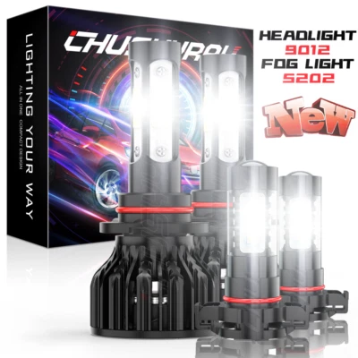 Faro LED para Chrysler 200 2011 2012 6000K 9012 + 5202 bombillas antiniebla 4 piezas Foto 1 de 4