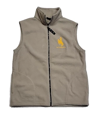Chaleco polar de fútbol americano vintage de Wyoming Cowboys NCAA para hombre mediano hecho en EE. UU. Foto 1 de 4