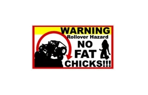 2 Rollover Hazard decals 2.5x4.5 inches for Jeep wrangler JL JK JKU LJ TJ YJ CJ - Picture 1 of 1