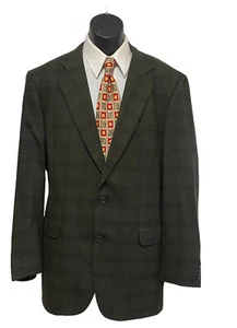 Brooks Brothers Sportjacke 43 lange Wolle kaschmirgrün kariert Made in Italy - Bild 1 von 12