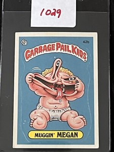 1985 Topps Garbage Pail Kids Card Series 2 OS2 Glossy Back GPK Muggin' Megan 42b