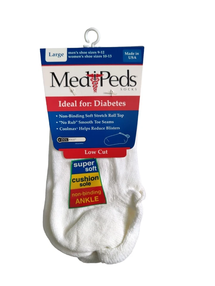 meias medipeds corte baixo 6 pares por pacote - Imagem 1 de 2