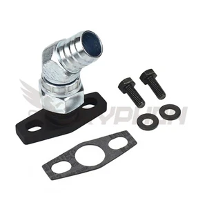 45 Degree Turbo Oil Return Drain Flange Kit TD015 TD02 TD03 TD04 TD05 TD06 TF035 - Picture 1 of 2