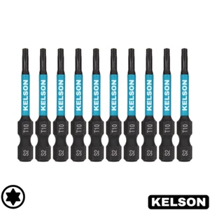 Brocas de destornillador de impacto T10 Torx 50 mm extra largas magnéticas 1/4" universales KELSON - Imagen 1 de 13