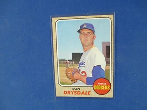1968 Topps Baseball # 145 Don Drysdale VG upper right corner crease - Picture 1 of 2