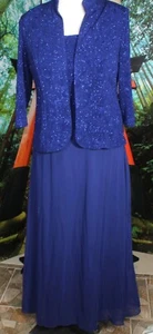 COCKTAIL DRESS SUIT ROYAL BLUE 20 PLUS (MOTHER OF BRIDE) - Picture 1 of 5