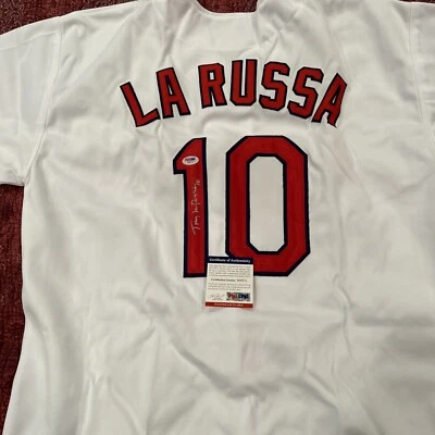 Tony LaRussa Signed St Louis Cardinals White Jersey #10 PSA/DNA COA - Image 1 of 4
