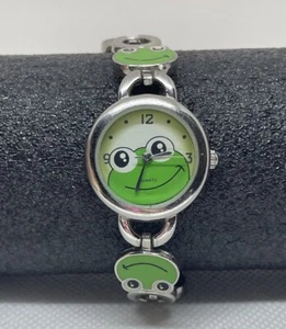 The Frog Watch Collectible Stainless 7” Long, Steel, Linked Frogs Faces Untested - Picture 1 of 11