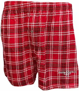 Pantalones cortos boxer para hombre Houston Rockets a cuadros rojos de cuenta regresiva - Imagen 1 de 3