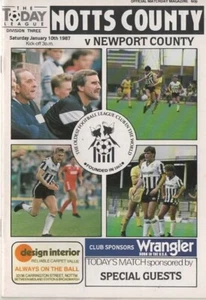 Jan 87 NOTTS COUNTY v NEWPORT COUNTY postponed game - Picture 1 of 1