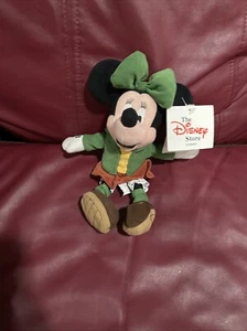Disney Store Minnie Mouse Soft Toy Mini Bean Bag Plush 9” Evergreen Retired NWT - Picture 1 of 2