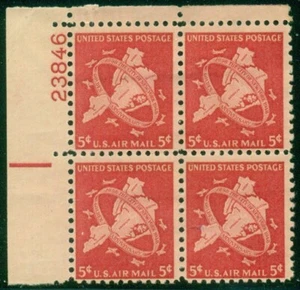 SCOTT # C38 PLATE BLOCK, NYC, MINT, OG, NH, READ, GREAT PRICE! - Picture 1 of 1