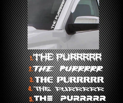 The Purrrrr Windshield 22" Decal Sticker Fits Dodge Challenger Charger Hellcat - Image 1 of 3
