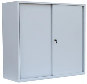 Schiebetürenschrank Aktenschrank Sideboard aus Stahl Grau 109x120x45cm 550145 - Bild 1 von 5