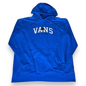 Suéter con Capucha Azul Real Fuera de la Pared Detalle Flor Campeones Vans 66 Para Hombre Talla L - Imagen 1 de 9