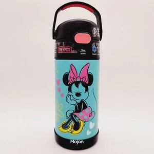 Thermos Funtainer Stainless Water Bottle With Handle - Minnie Mouse 12 Oz - Picture 1 of 8