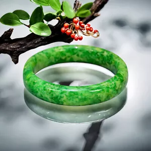 Bracciale Giada Vera Braccialetto Donna Uomo Accessori Intagliato Uomo Gioielli Naturali - Foto 1 di 22