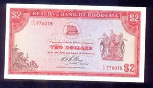 Rhodesien 2 Dollars 10.11.1970 P31d UNC - Bild 1 von 2