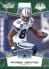 2008 Score Super Bowl XLIII Green Cowboys Football Card #81 Patrick Crayton