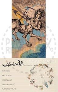 TARJETA DEL ZODIACO - SAGITARIO - OBRA DE ARTE SALVADOR DALÍ - Imagen 1 de 1