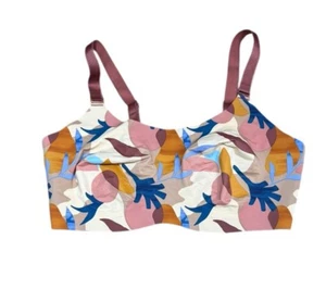 Knix Evolution Wireless Sz 7 Bra Unpadded Work Of Art / Amber New NWT - Picture 1 of 4