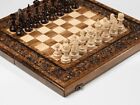 Ensemble d'échecs de luxe en bois fait main - sculptures exquises