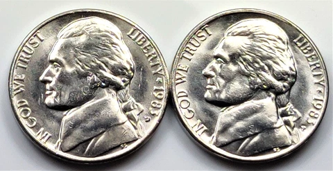 1983 P & D  Jefferson Nickel - BU Set Cover