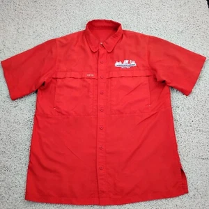 Game Guard Shirt Mens Large Red Outdoor Vented Hiking Fishing Polyester Beach A2 - Picture 1 of 18