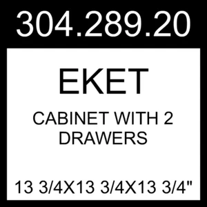IKEA EKET Cabinet With 2 Drawers Dark Gray 13 3/4x13 3/4x13 3/4" 304.289.20 - Picture 1 of 1