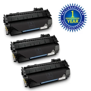 Paquete de 3 cartuchos de tóner CE505A 05A para HP LaserJet P2035 P2035n P2055dn P2050 - Imagen 1 de 9
