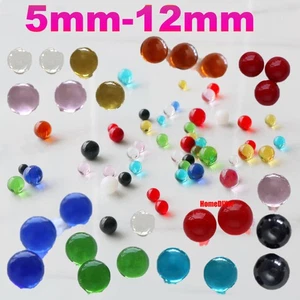 5-12mm Colour Glass Marbles Bead Round Solid Balls Fish Tank Vase Toy Decorative - Picture 1 of 62