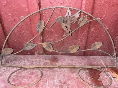 Vaso de flores vintage 24x12 dobrável beija-flor ferro forjado pendurado 24x12 - Imagem 1 de 4