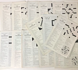 HUGE Lot of 131 - Crossword Puzzles Removed from The New Yorker Magazine 2014-25 - Picture 1 of 3