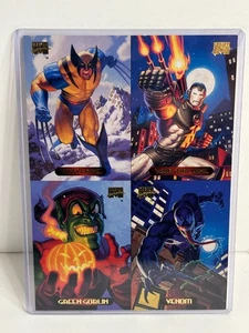 1994 Fleer MARVEL MASTERPIECES Uncut Comic Book Card Sheet PROMO Wolverine VENOM - Picture 1 of 2