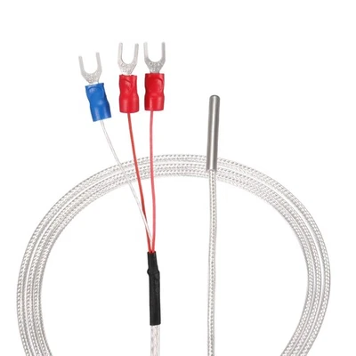PT100 RTD Temperature Sensor Probe Three-wire Thermocouple Stainless Steel 200cm - Image 1 of 4