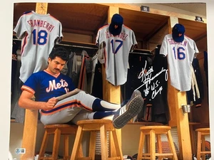 KEITH HERNANDEZ NEW YORK METS 86 WS CHAMPS BECKETT AUTHENTICATED SIGNED 16x20 - Picture 1 of 3