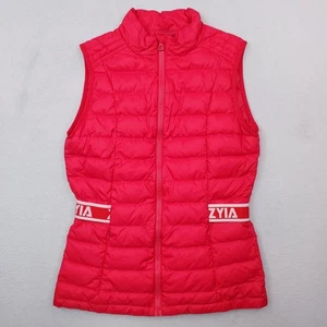 Zyia Active Vest Womens Medium Pink Puffer Down Feather Quilted Lightweight - Picture 1 of 11