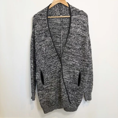 Cárdigan Lululemon Cardi Todo el Día para Mujer L/XL Gris Negro Lana Merino De Gran Tamaño Foto 1 de 4