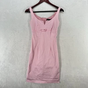 Vintage B Darlin Dress Women 2 Baby Pink Bodycon Mini Y2K Coquette Princess - Picture 1 of 12