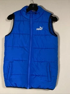 PUMA Vest Royal Blue Puffy Sz Large  - Picture 1 of 8