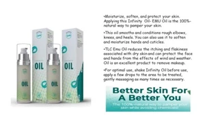 Bundle Infinity Oil 100% Pure Emu Oil Pure Natural -Vitamin E - Skin Treatment - Picture 1 of 4